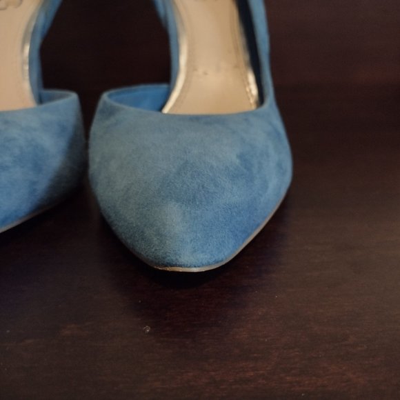 BCBG Paris Blue Suede Pumps - Picture 9 of 10